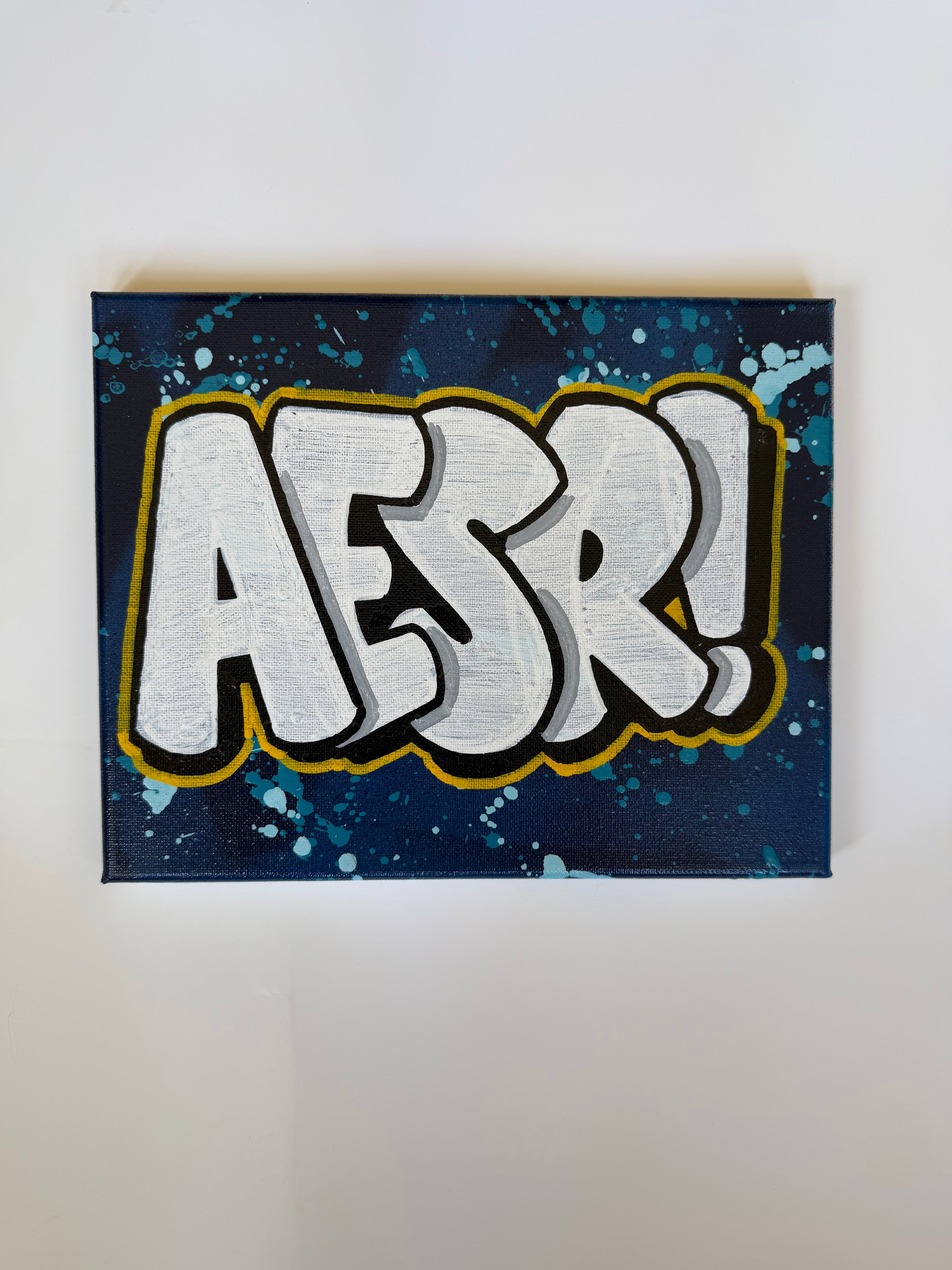 BLUE STRAIGHT LETTER CANVAS